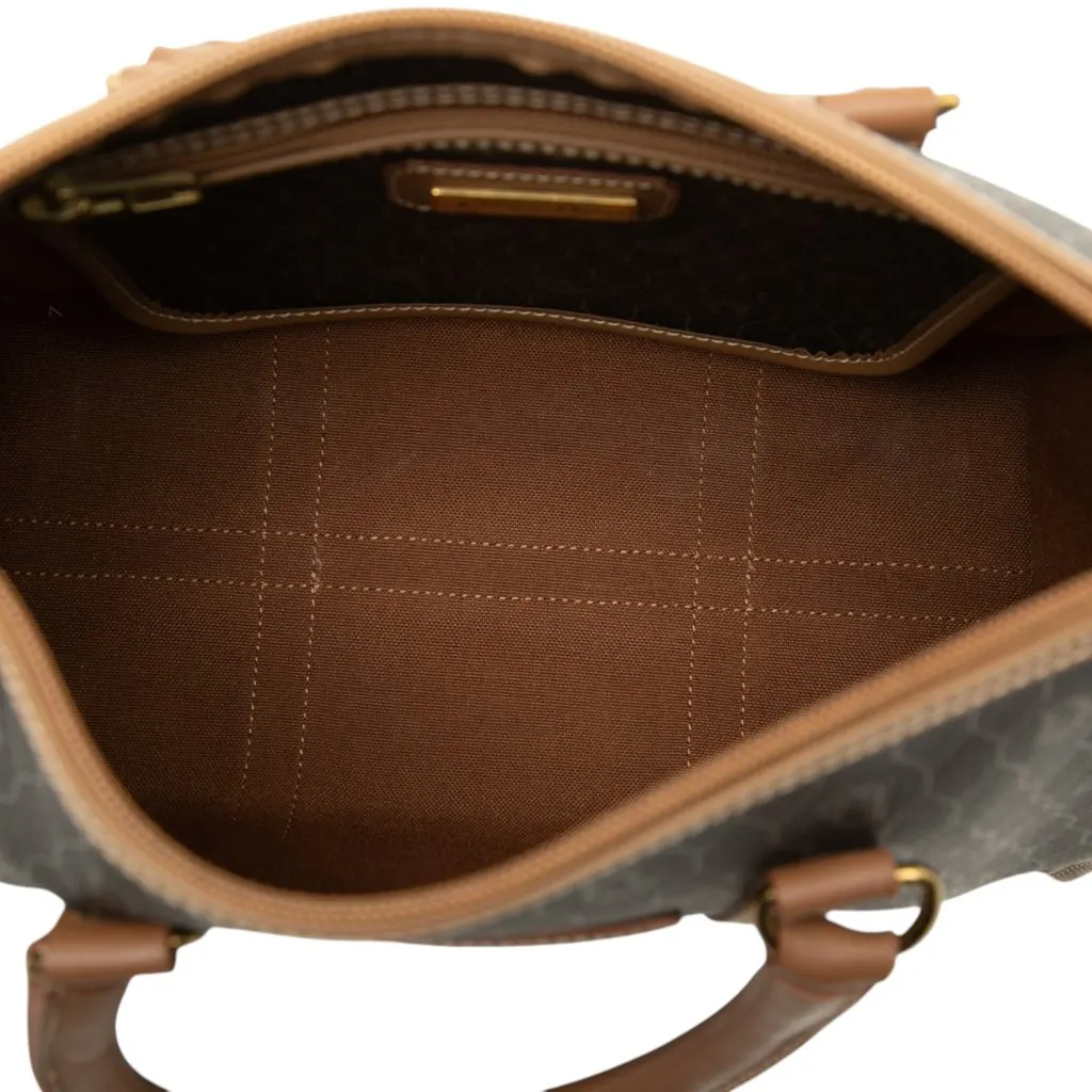 Dior Honeycomb Coated Canvas Boston Bag Black Very good - Model View
