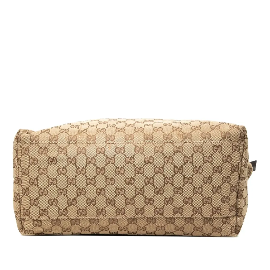 Gucci GG Canvas Web Tote Beige Canvas Very good - Inside View
