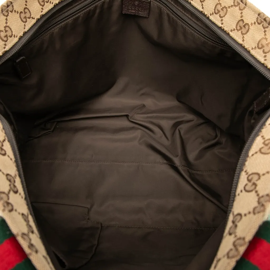 Gucci GG Canvas Web Tote Beige Canvas Very good - Model View