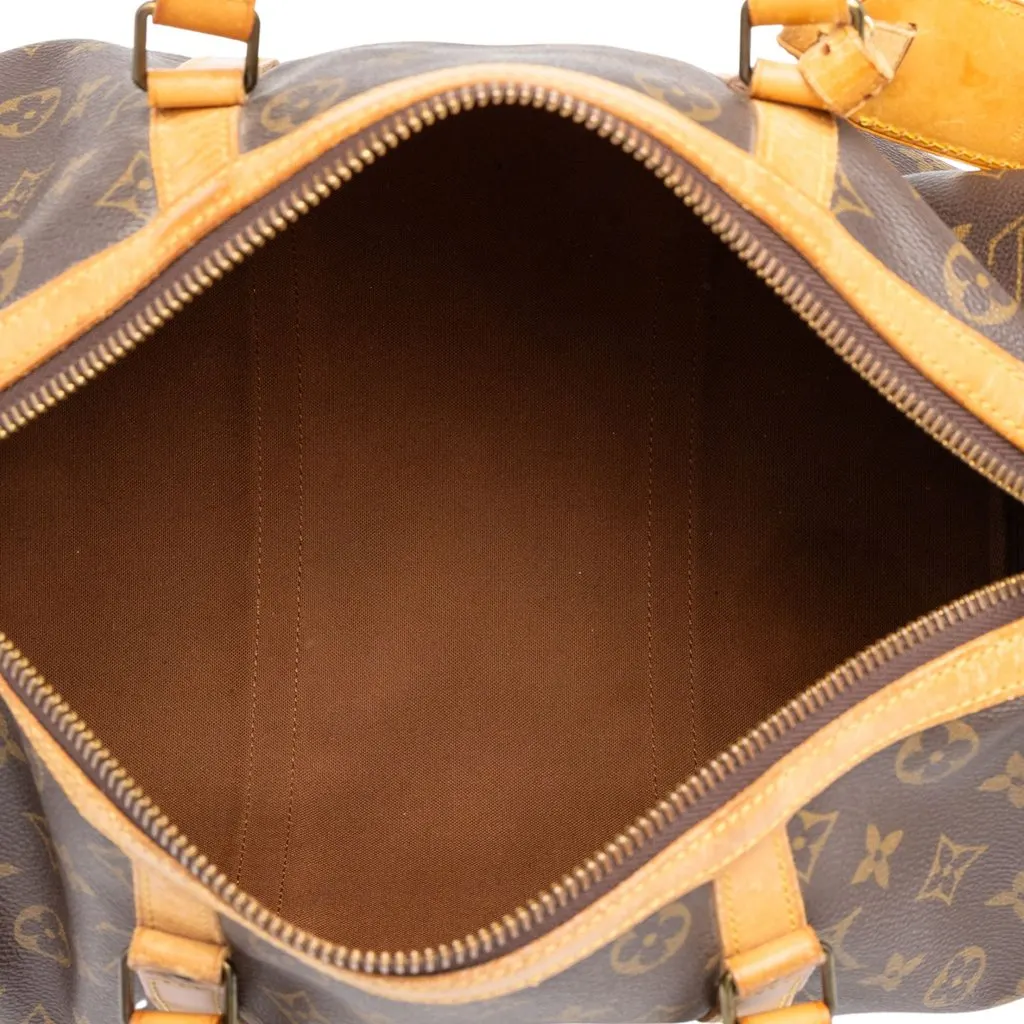 Louis Vuitton Monogram Sac Souple 35 Brown Canvas Good - Model View