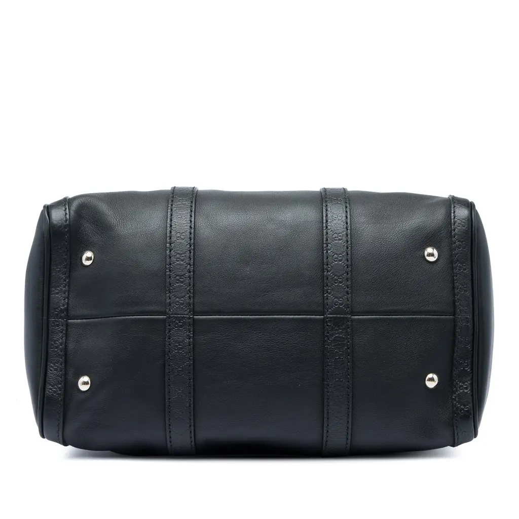 Gucci Medium Guccissima Trimmed Calfskin Joy Boston Bag Black Leather Very good - Inside View