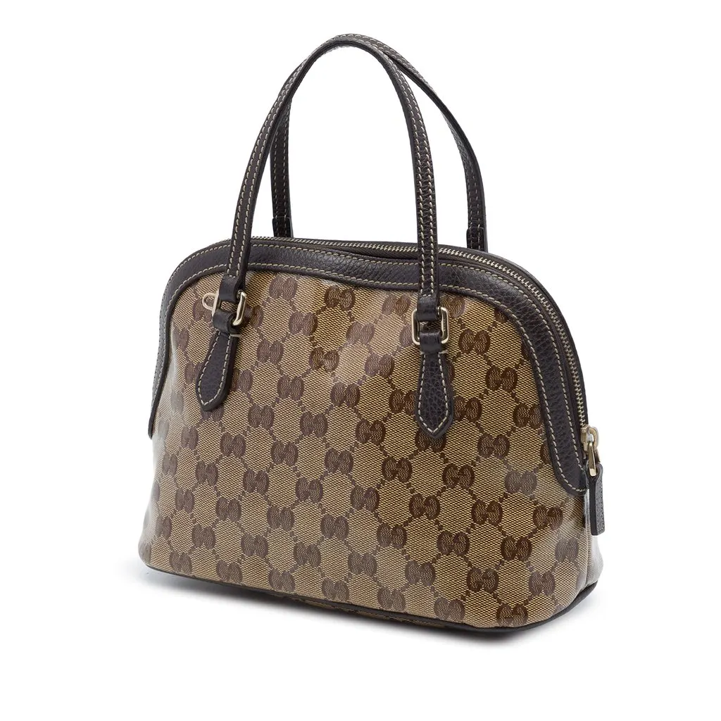 Gucci Mini GG Crystal Dome Satchel Beige Very good - Back View