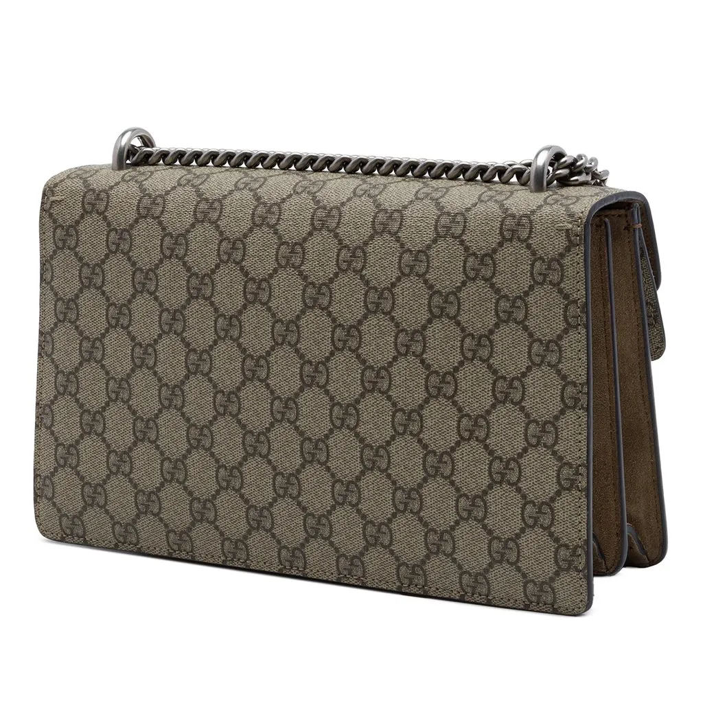 Gucci Medium GG Supreme Dionysus Shoulder Bag Beige Very good - Back View