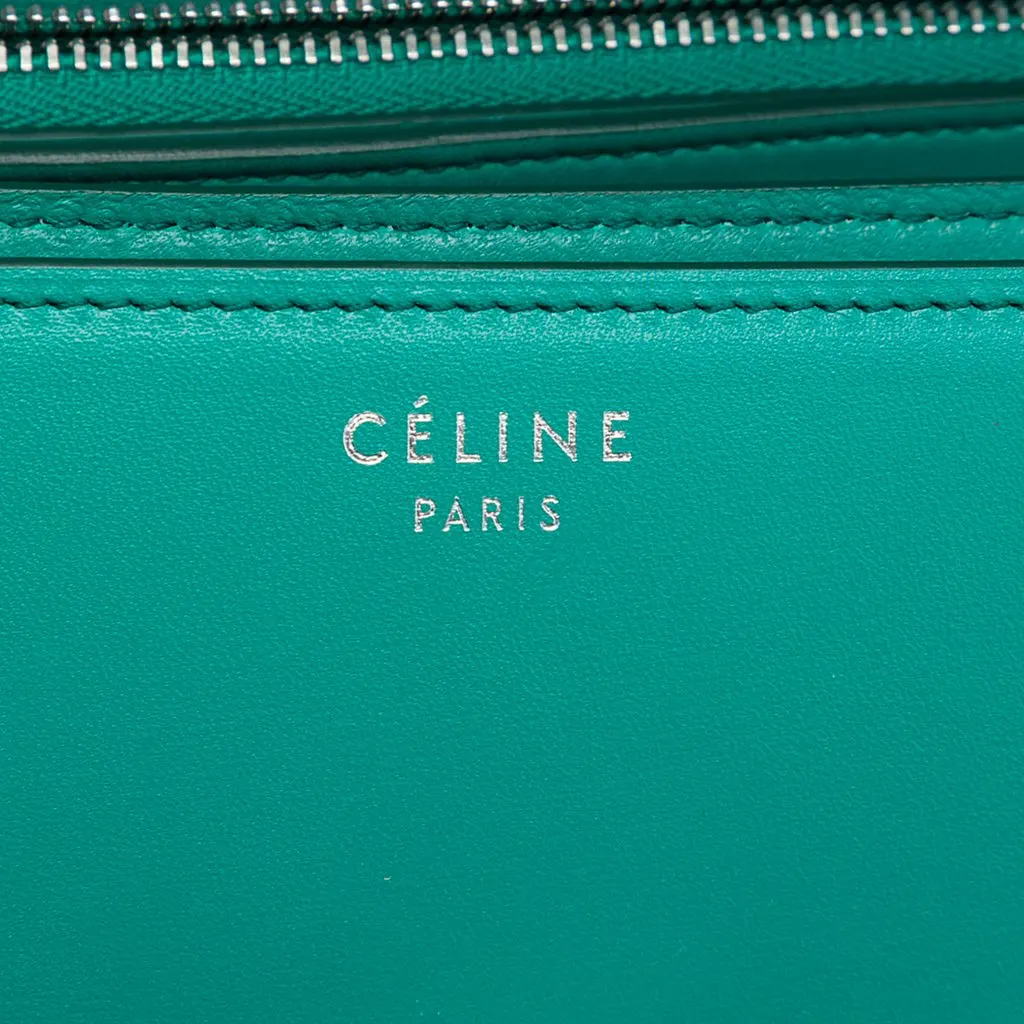 Celine Medium Calfskin Classic Box Blue Leather Very good - Box View