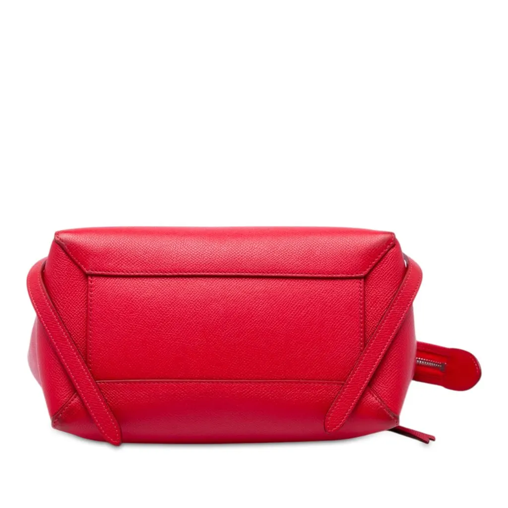 Celine Micro Grained Calfskin Belt Bag Red Leather Very good - Inside View