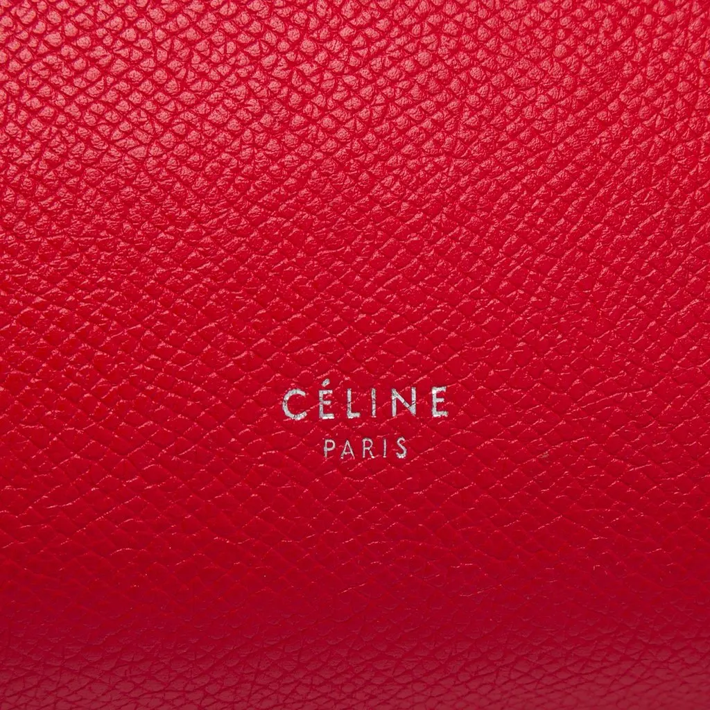 Celine Micro Grained Calfskin Belt Bag Red Leather Very good - Box View