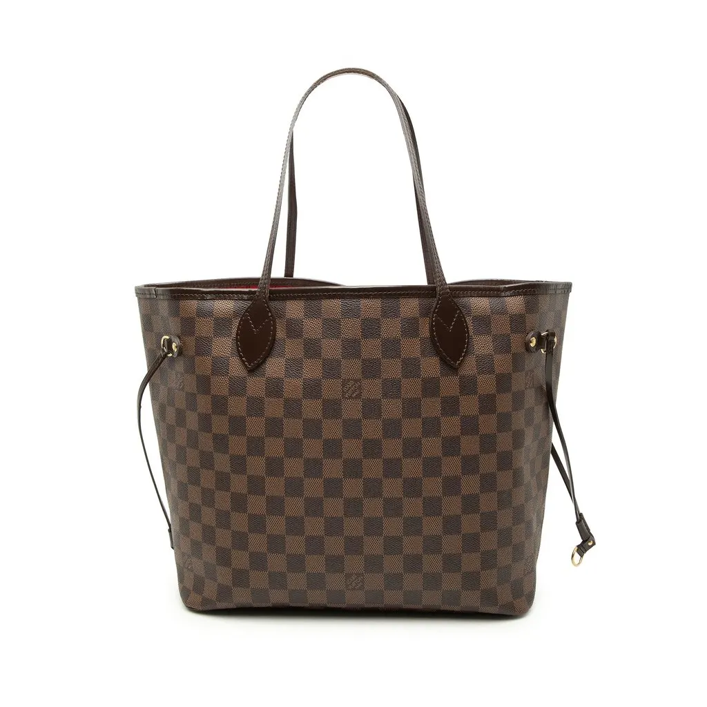 Louis Vuitton Damier Ebene Neverfull MM Brown Very good - Front View