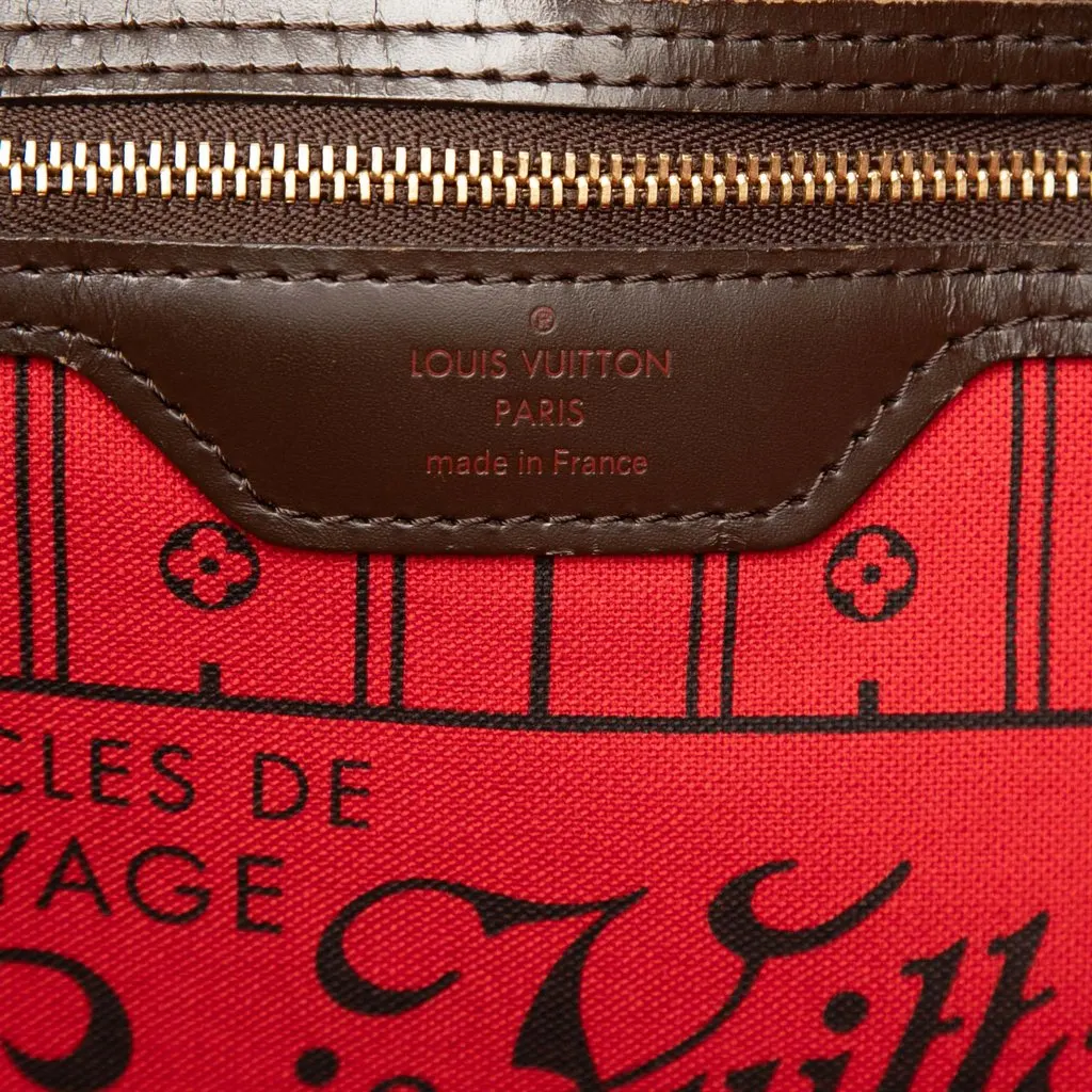 Louis Vuitton Damier Ebene Neverfull MM Brown Very good - Box View