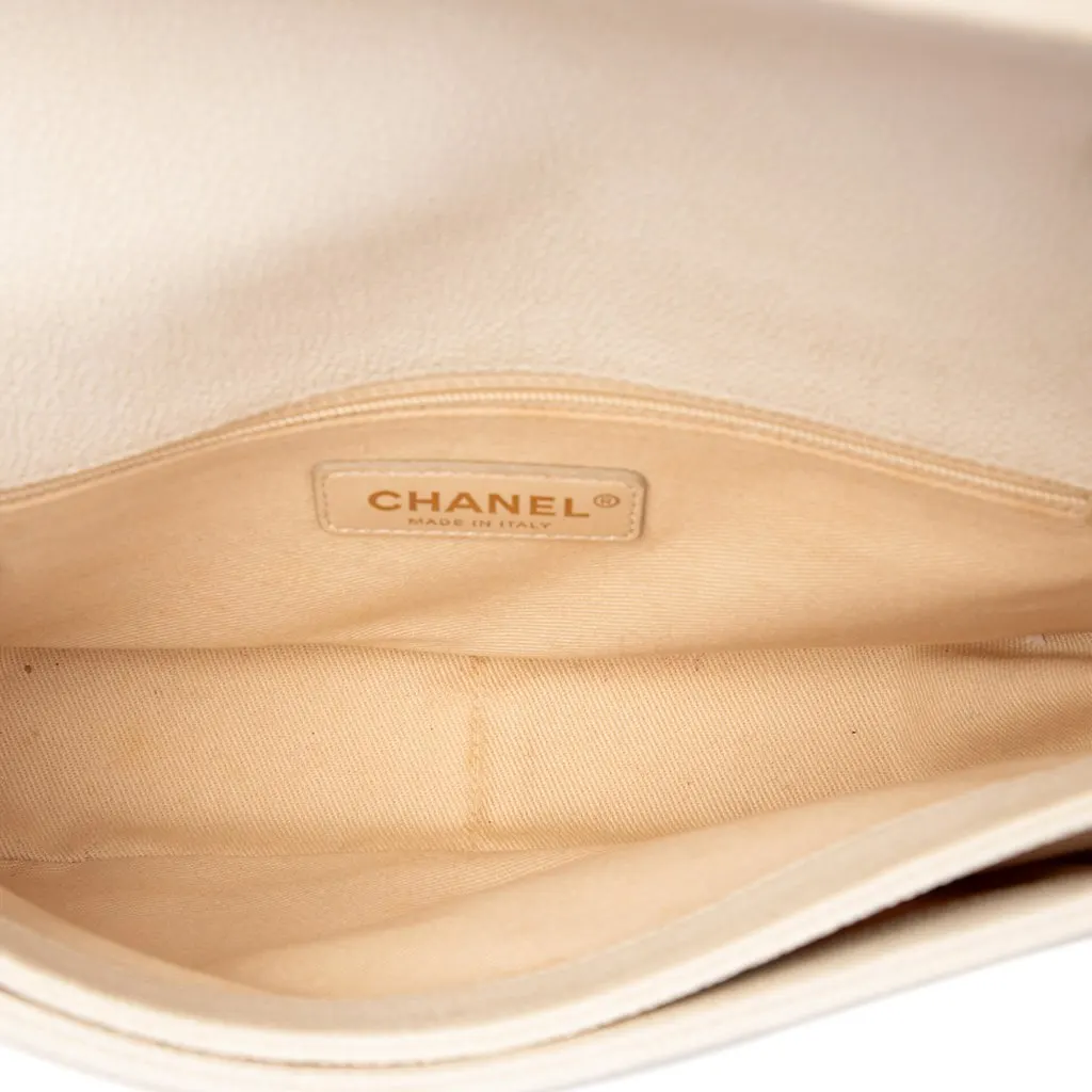 Chanel Medium Caviar Paris Cuba Thread Around Flap Brown Leather Very good - Model View