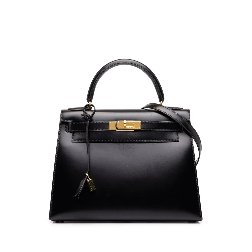 Hermès Box Calf Kelly Sellier 28