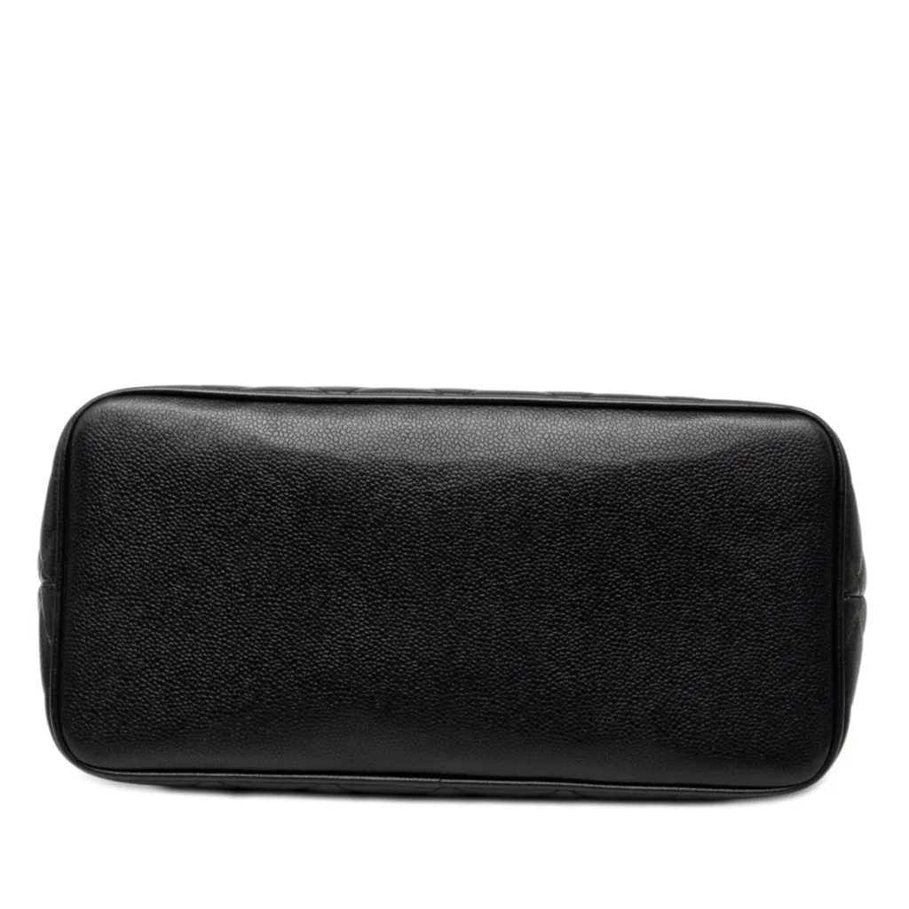 Chanel Caviar Medallion Tote Black Leather Very good - Inside View