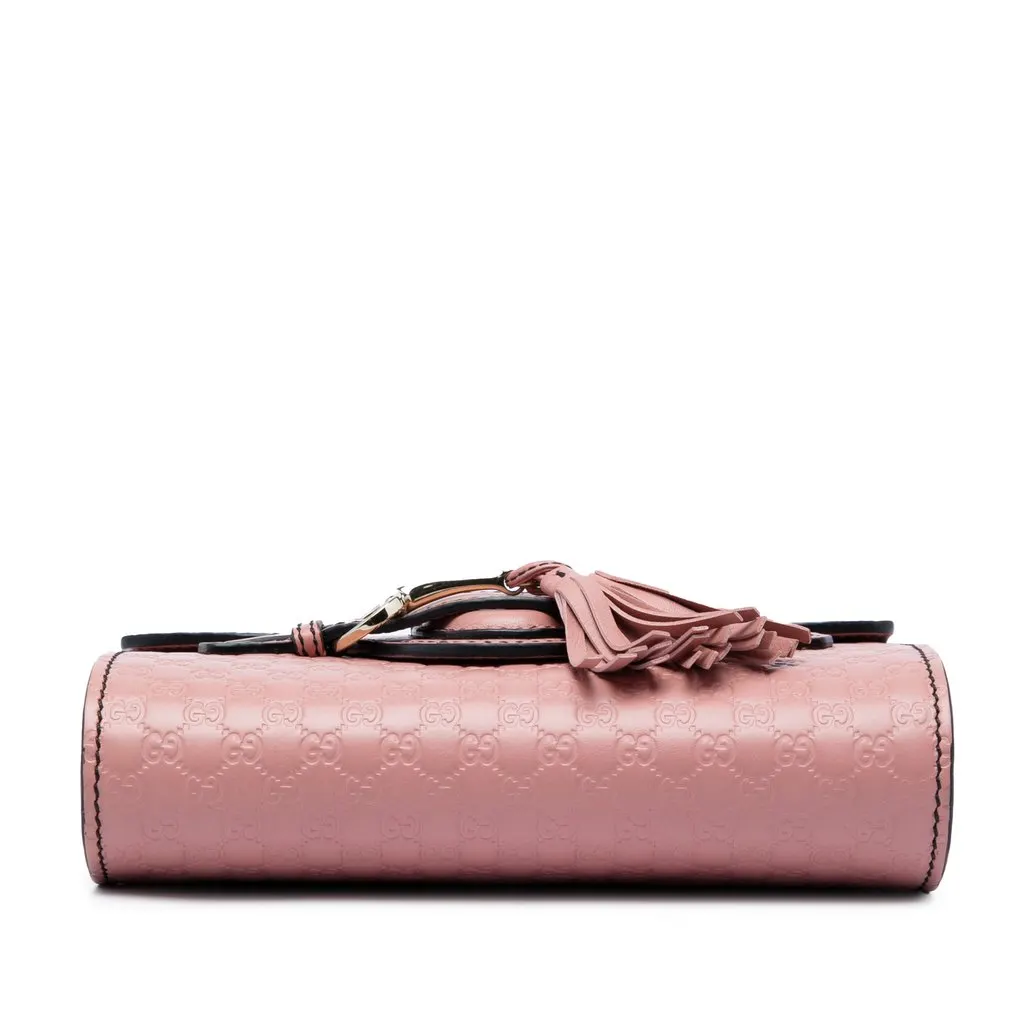 Gucci Mini Microguccissima Emily Crossbody Pink Leather Very good - Inside View