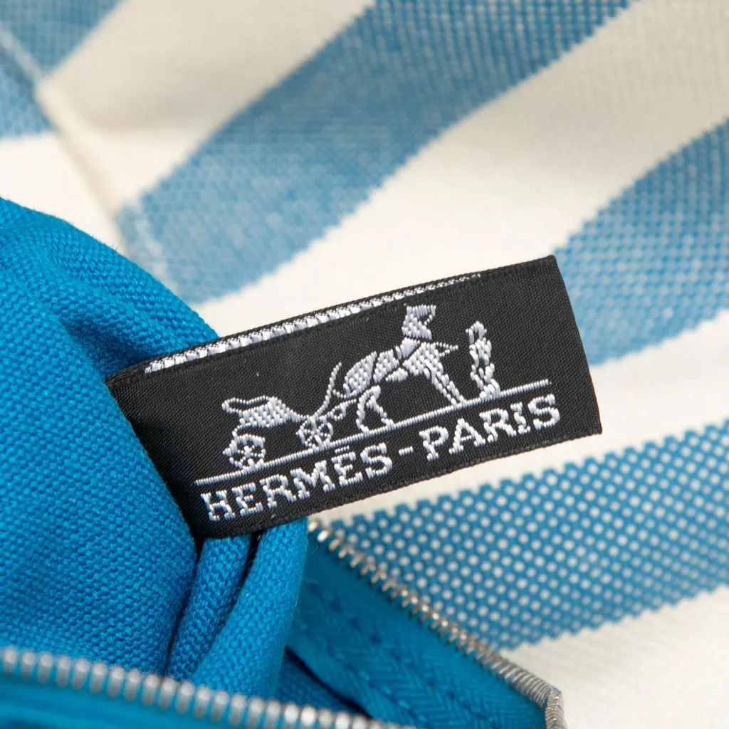 Hermès Toile Cannes PM Blue Canvas Good - Box View