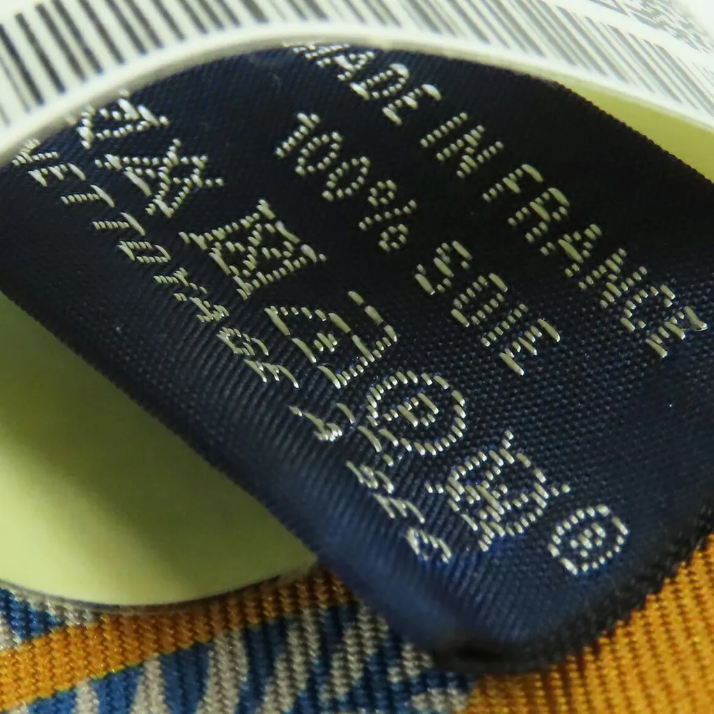 Hermès Sous Le Charme D Orphee Silk Twilly Scarf Blue Very good - Model View