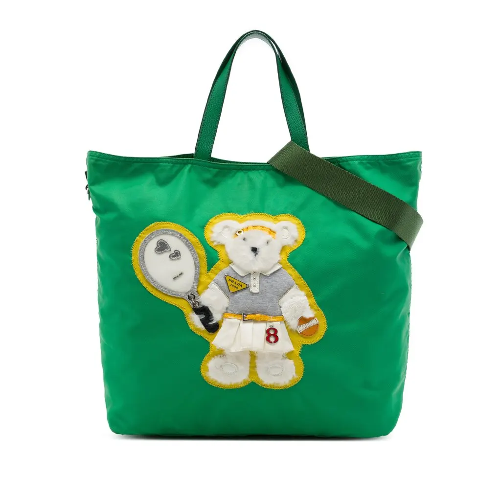 Prada Beijing Olympics Tessuto Teddy Bear Tote