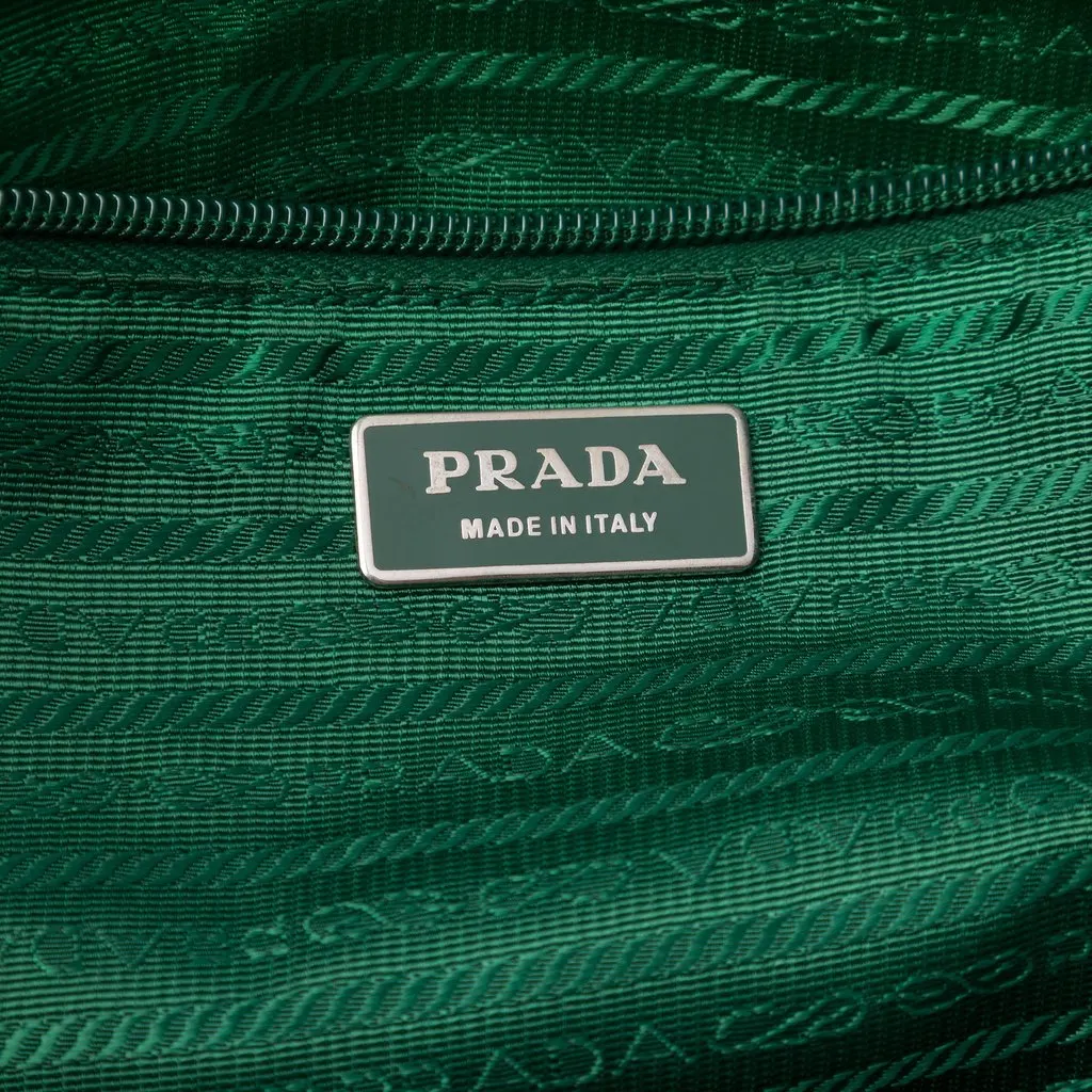 Prada Beijing Olympics Tessuto Teddy Bear Tote Green Polyamide Good - Box View