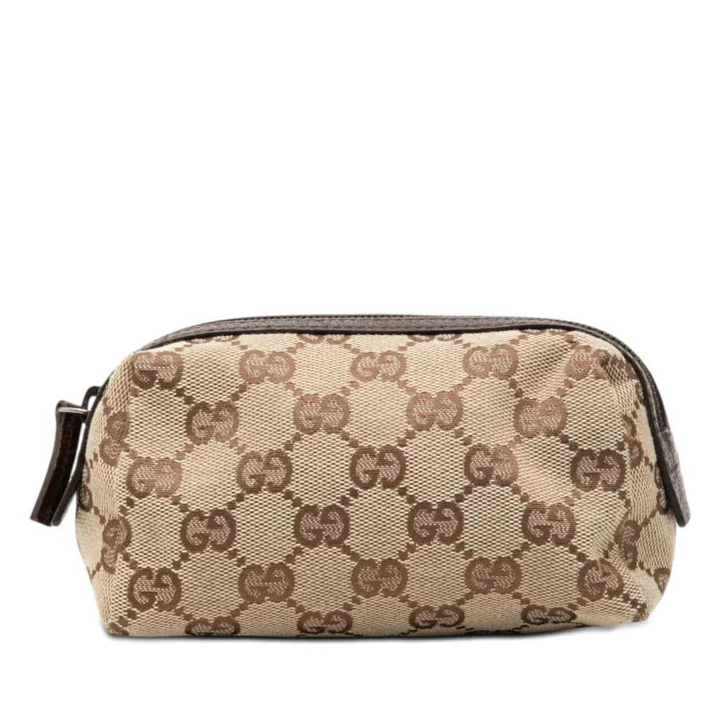 Gucci GG Canvas Balthus Cosmetic Pouch Beige Very good - Front View