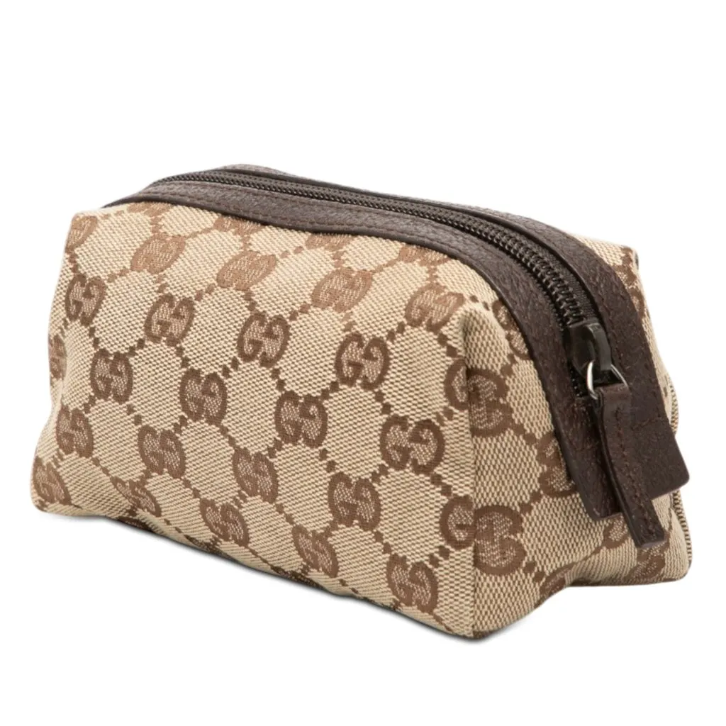 Gucci GG Canvas Balthus Cosmetic Pouch Beige Very good - Back View