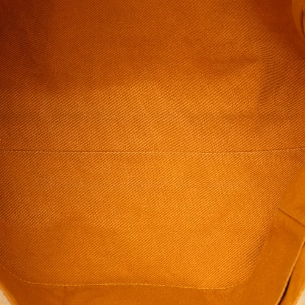 Chanel Small Raffia Deauville Tote Yellow Very good - Model View