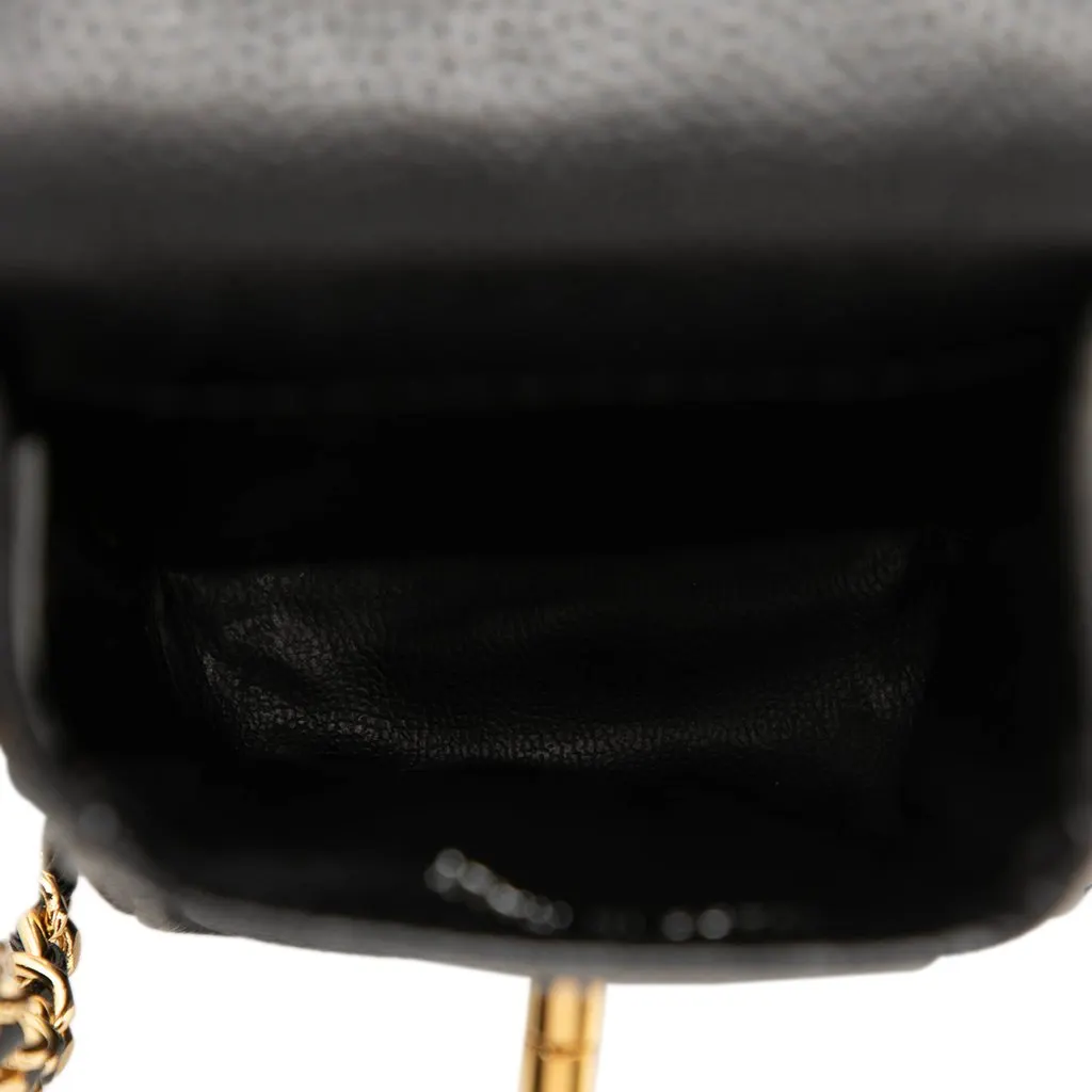 Chanel CC Caviar Phone Crossbody Black Leather Very good - Model View