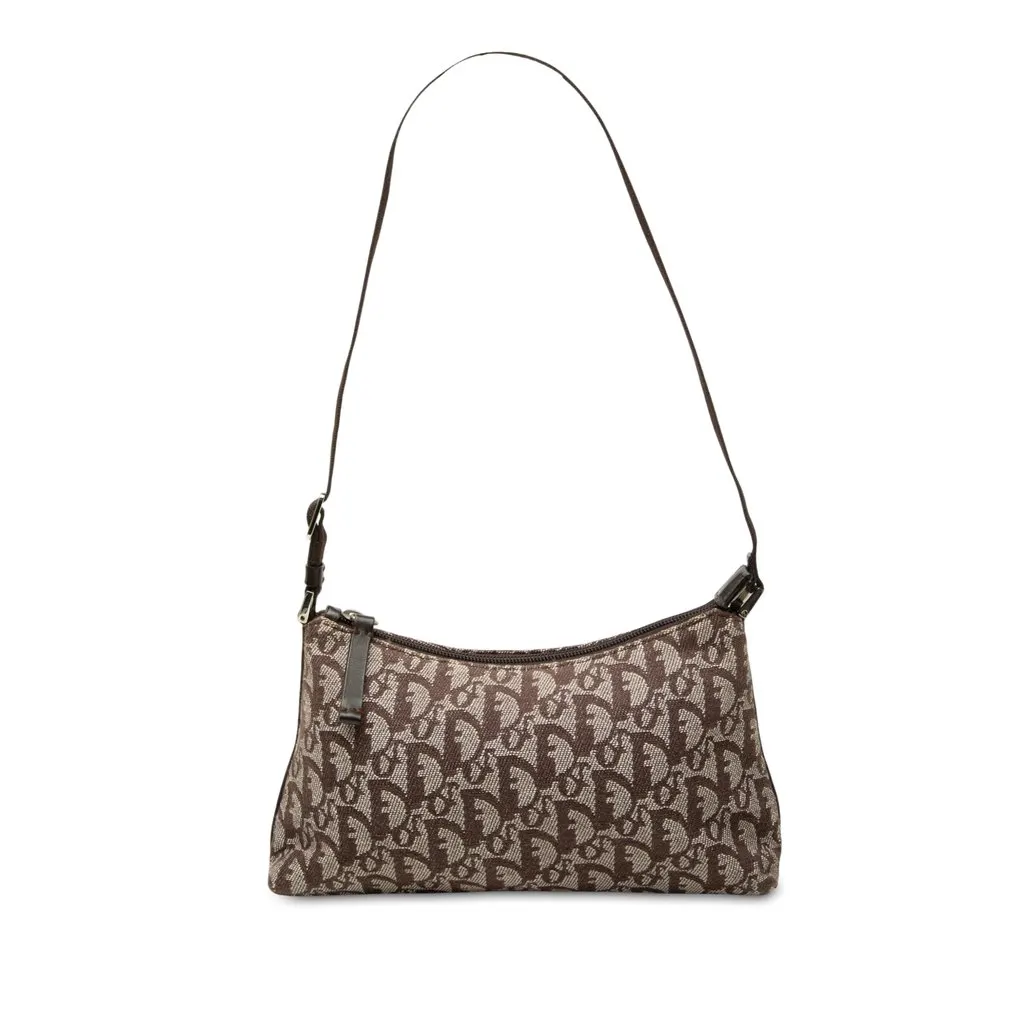 Dior Diorissimo Trotter Canvas Pochette Brown Canvas Good - Front View