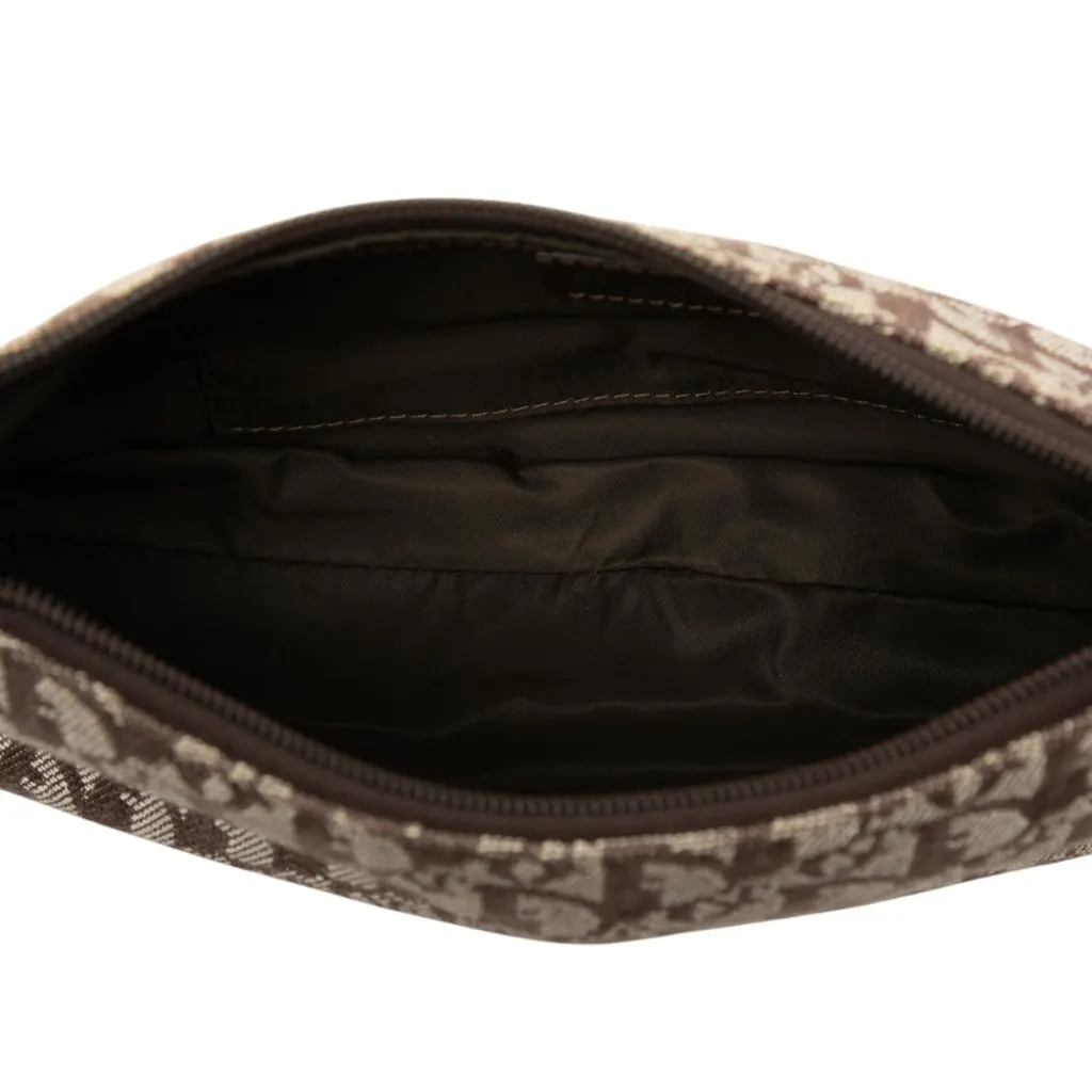 Dior Diorissimo Trotter Canvas Pochette Brown Canvas Good - Model View