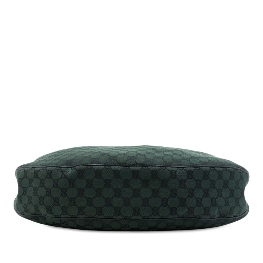 Gucci Large GG Canvas Half Moon Hobo Green Canvas Very good - Inside View