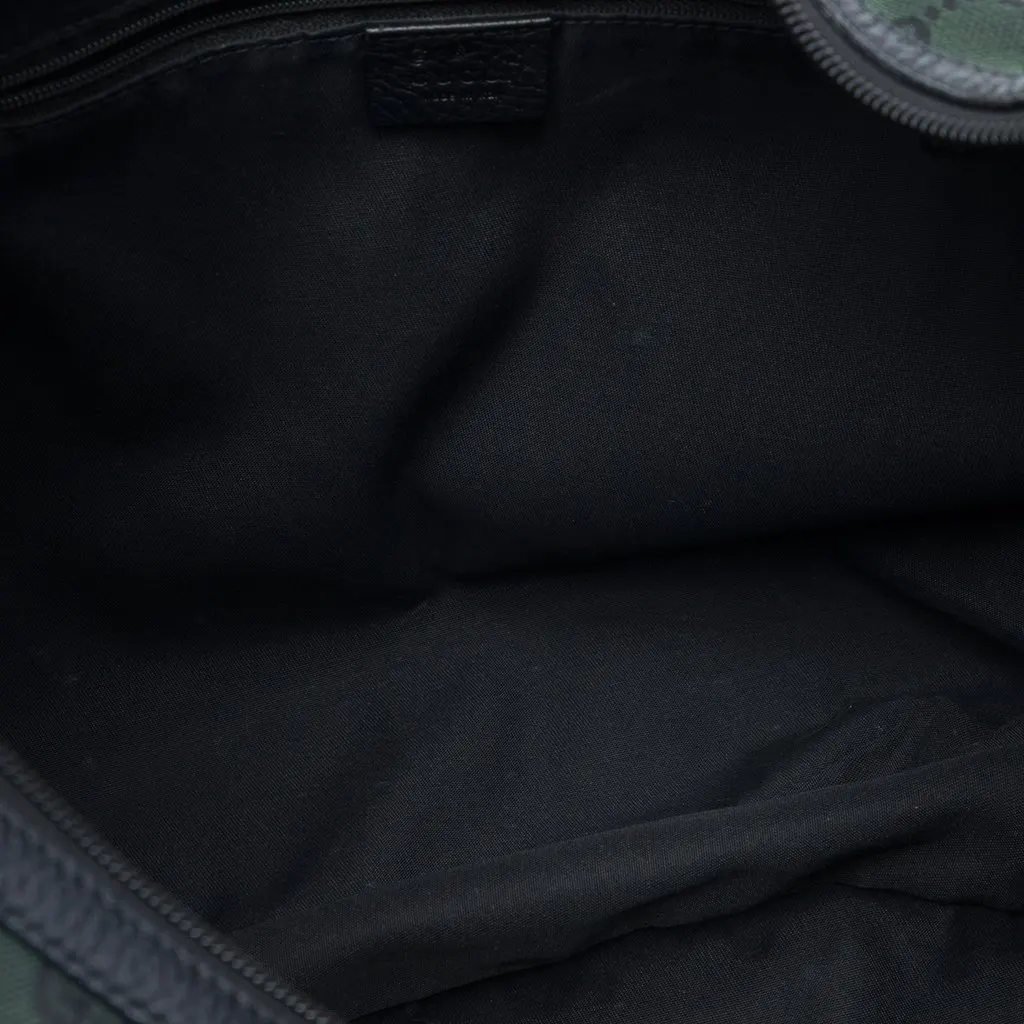 Gucci Large GG Canvas Half Moon Hobo Green Canvas Very good - Model View