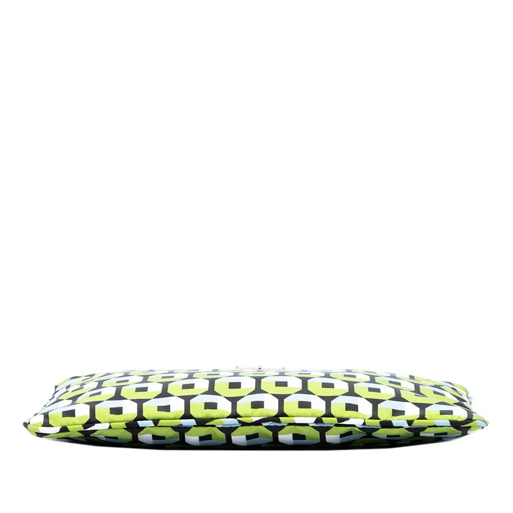 Prada Tessuto Stampato Wristlet Clutch Green Very good - Inside View