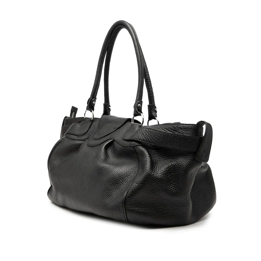 Salvatore Ferragamo Leather Gancini Marisa Handbag Black Leather Very good - Back View
