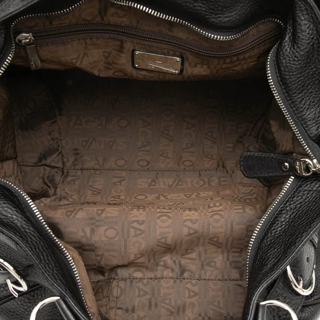 Salvatore Ferragamo Leather Gancini Marisa Handbag Black Leather Very good - Model View