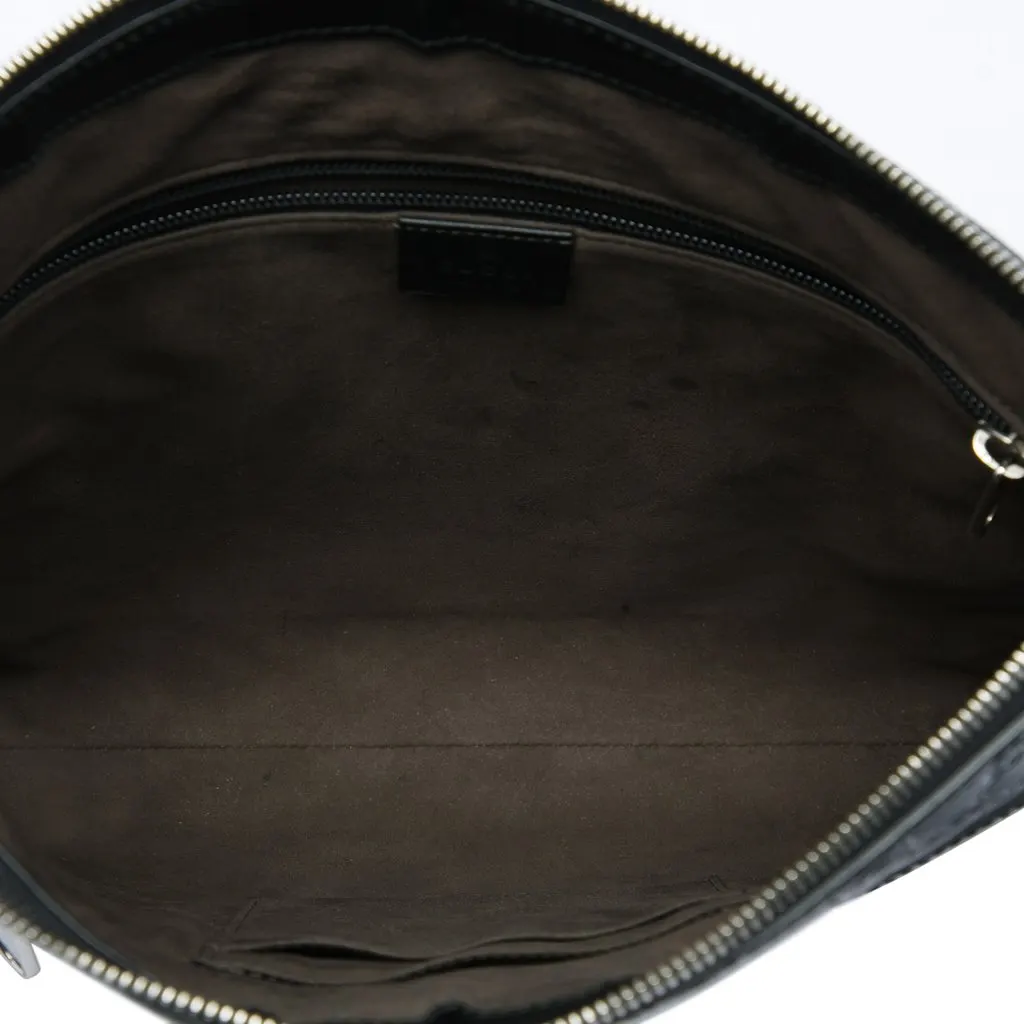Gucci Guccissima Crossbody Black Leather Good - Model View