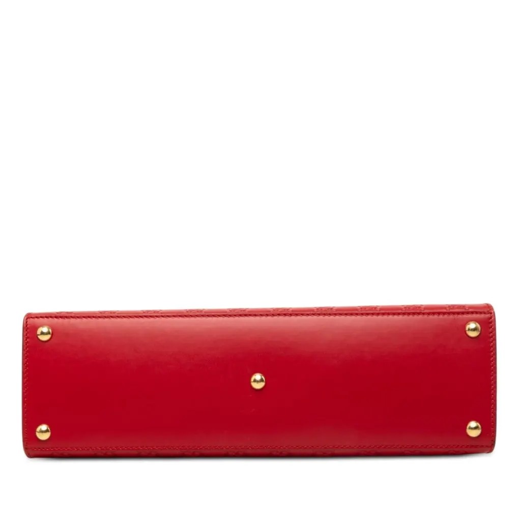 Gucci Guccissima Padlock Top Handle Bag Red Leather Very good - Inside View