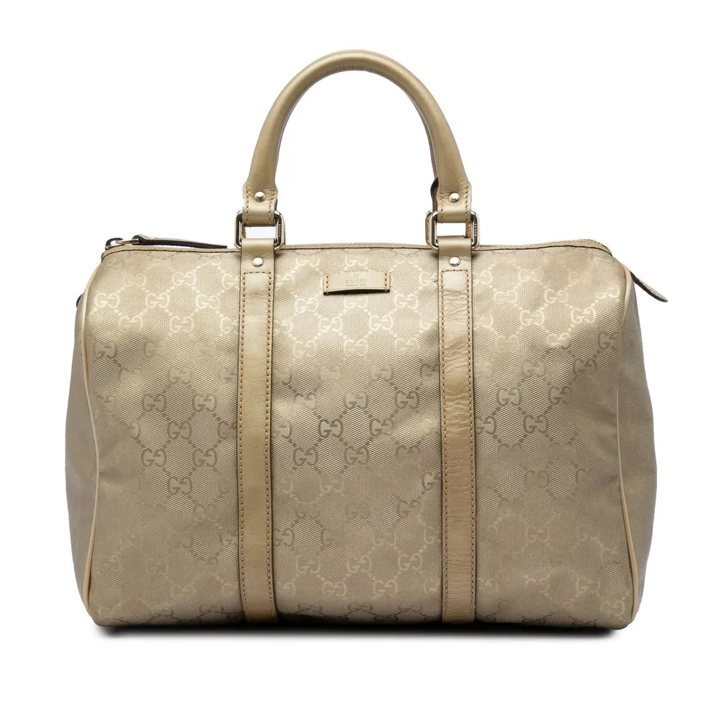 Gucci Medium GG Imprime Joy Boston Bag Gold Very good - Front View