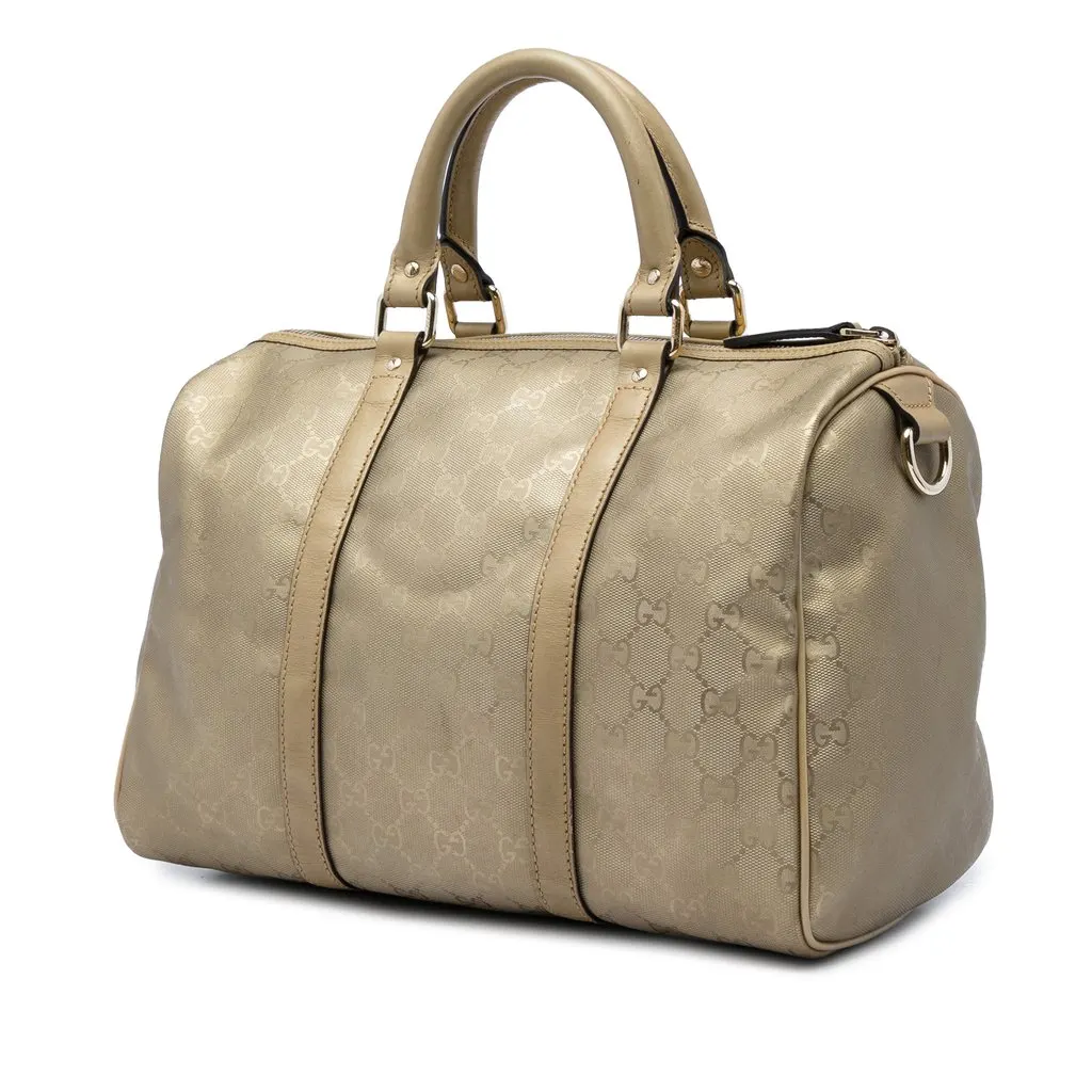 Gucci Medium GG Imprime Joy Boston Bag Gold Very good - Back View