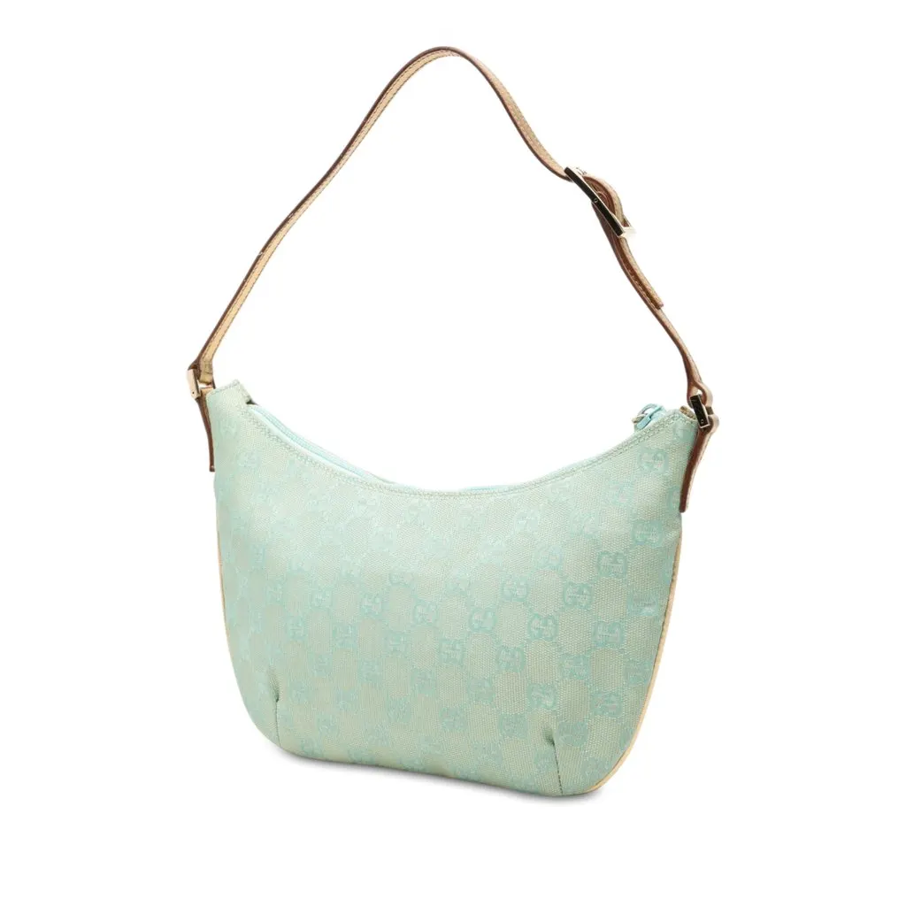 Gucci GG Canvas Shoulder Bag Blue Canvas Very good - Back View