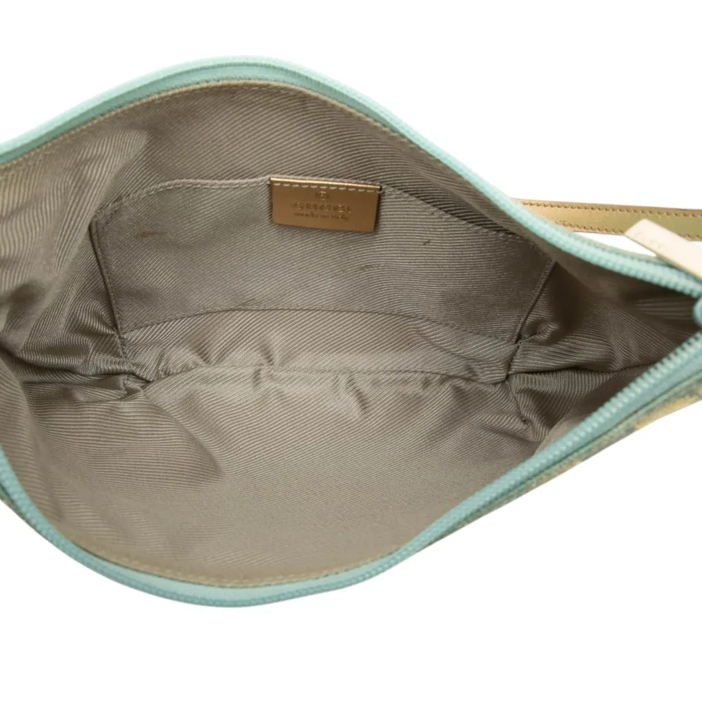 Gucci GG Canvas Shoulder Bag Blue Canvas Very good - Model View