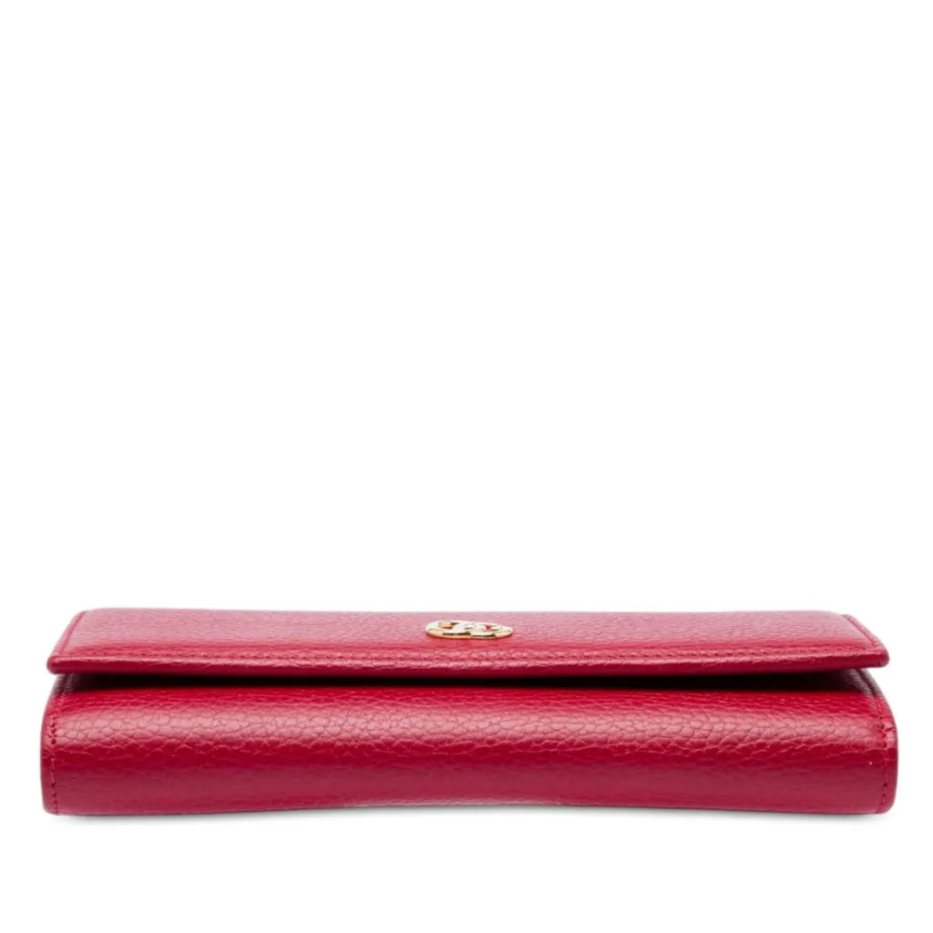 Gucci GG Marmont Calfskin Wallet on Chain Red Leather Very good - Inside View