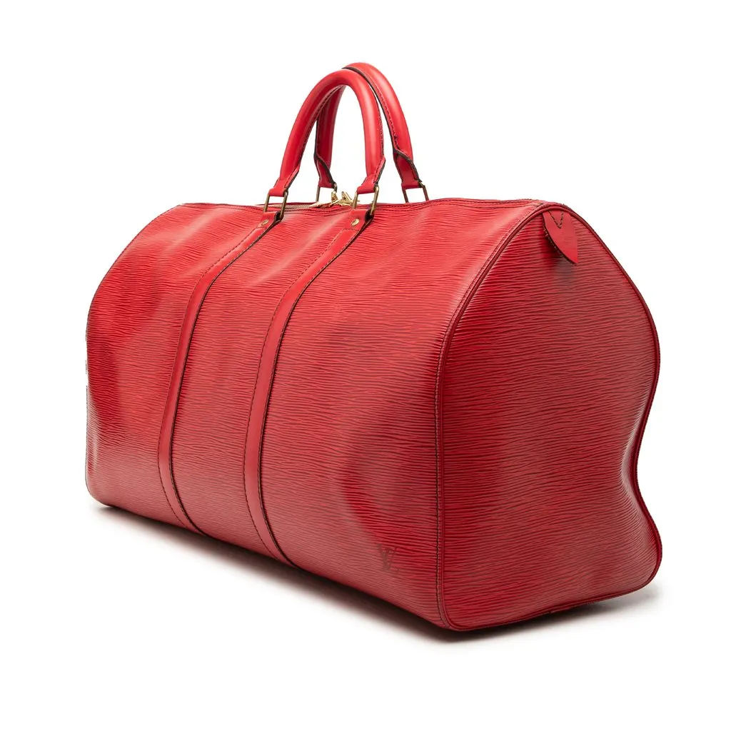 Louis Vuitton Epi Keepall 50 Red Leather Very good - Back View