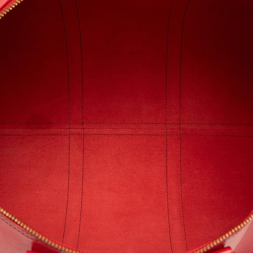 Louis Vuitton Epi Keepall 50 Red Leather Very good - Model View