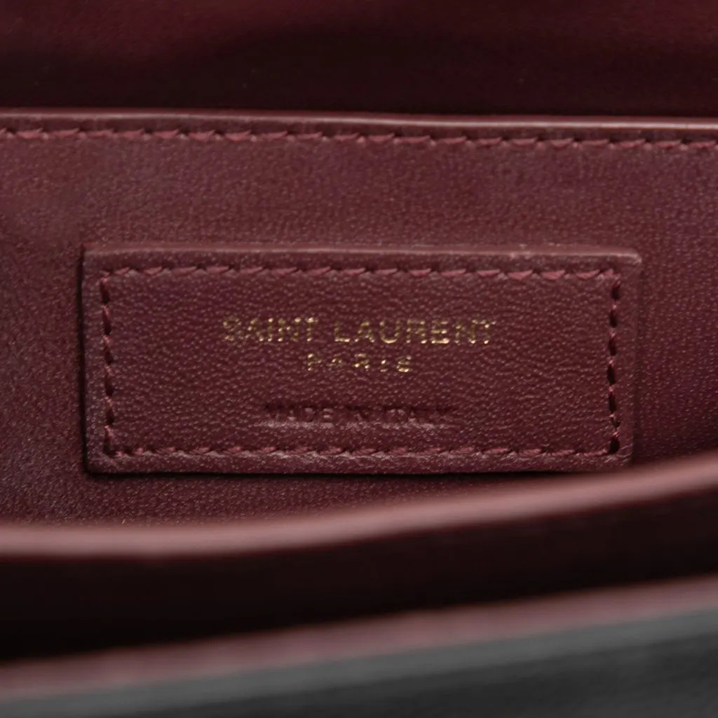 Saint Laurent Medium Grain de Poudre Classic Monogram Cassandra Top Handle Bag Black Leather Very good - Box View