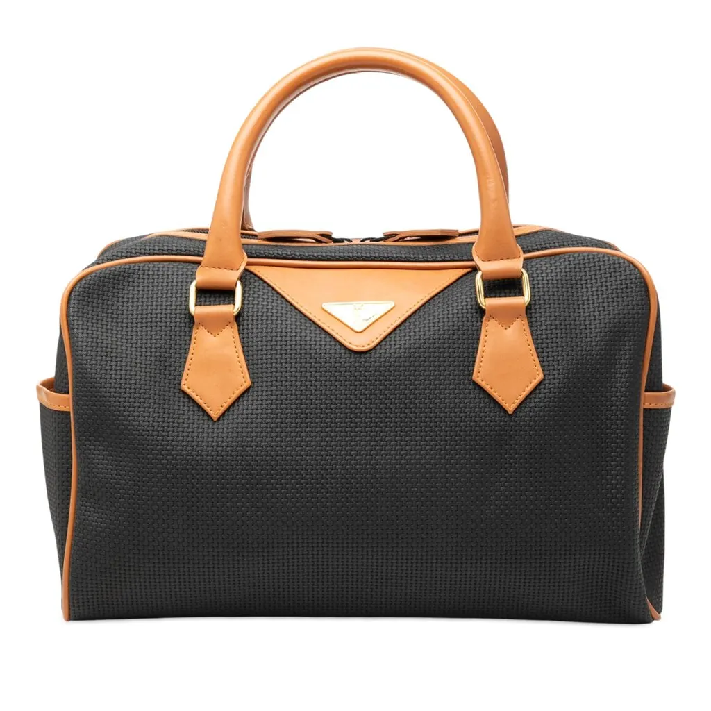 Saint Laurent PVC Boston Bag Black Plastic Very good - Front View
