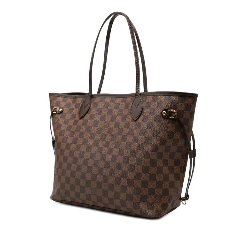 Louis Vuitton Damier Ebene Neverfull MM Brown Good - Back View