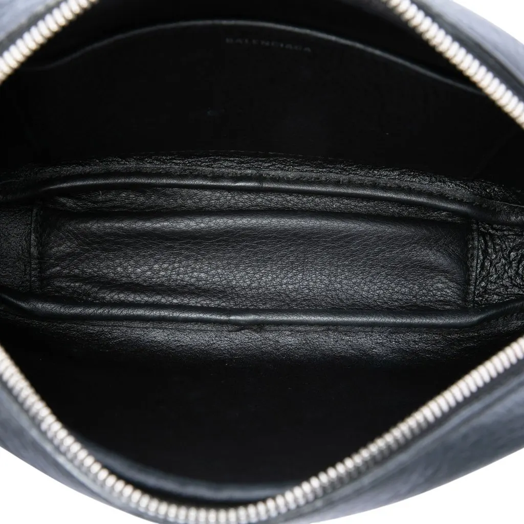 Balenciaga Leather Campaign Logo Everyday Camera Bag XS Black Leather Very good - Model View