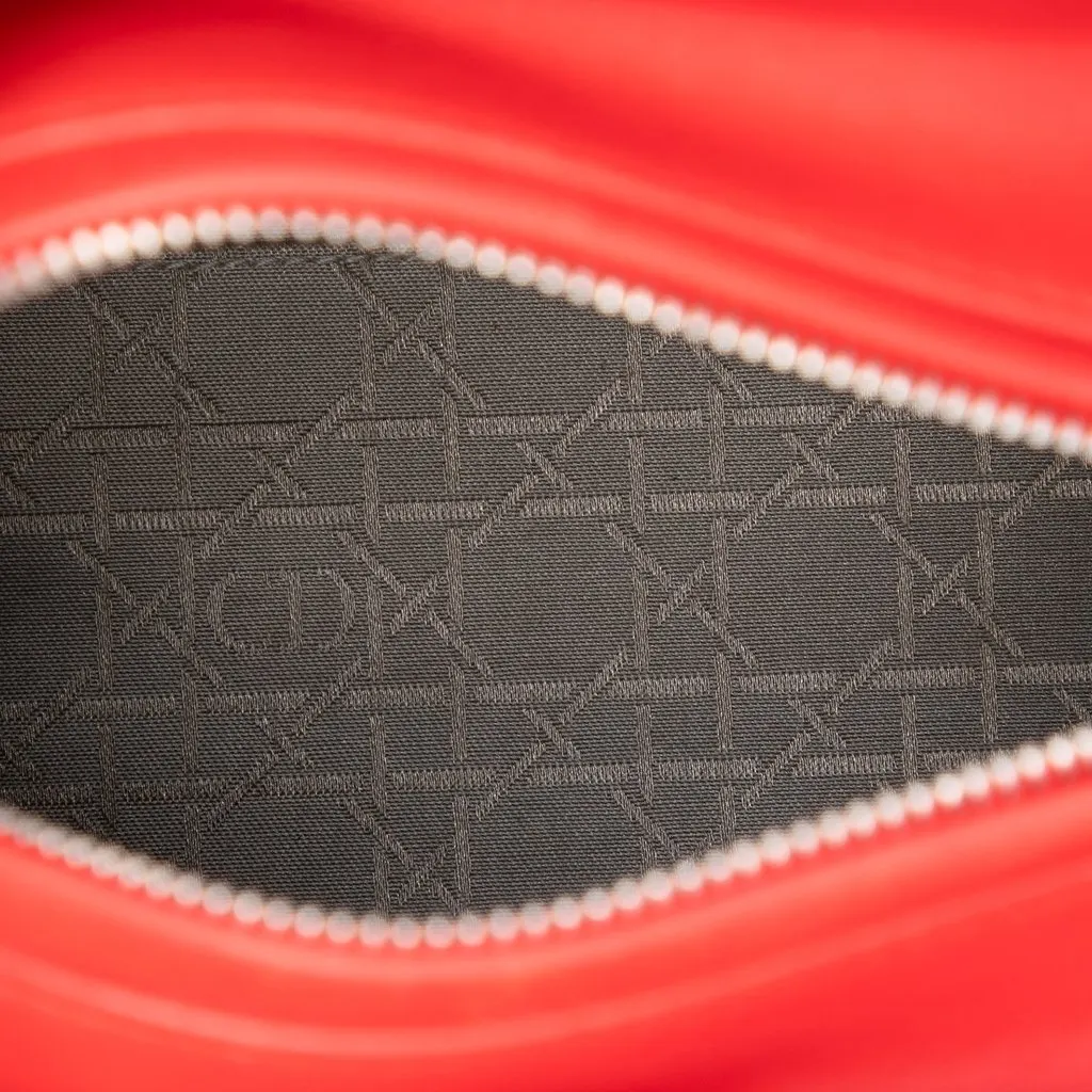 Dior Medium Lambskin Cannage Lady Dior Red Leather Very good - Model View