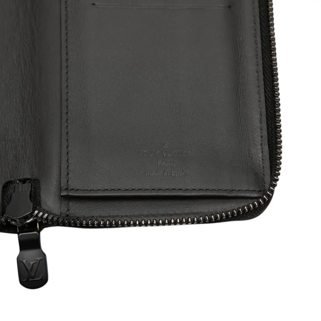 Louis Vuitton Monogram Shadow Vertical Zippy Long Wallet Black Leather Very good - Box View