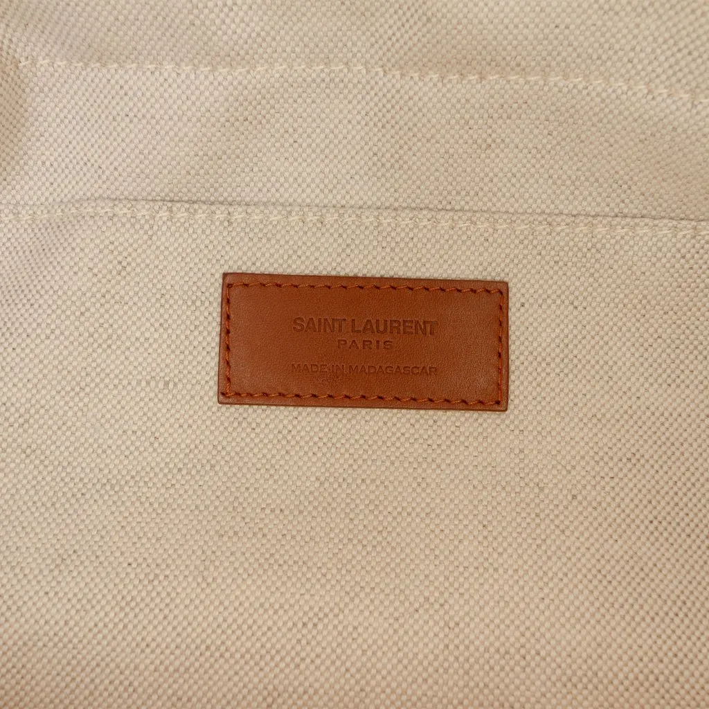 Saint Laurent Raffia Jamie Shopping Tote Beige Very good - Box View