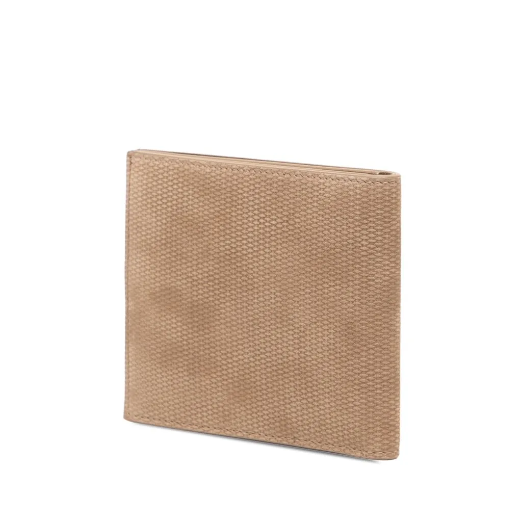 Loro Piana Textured Calfskin Extra Compact Wallet Brown Leather Very good - Back View