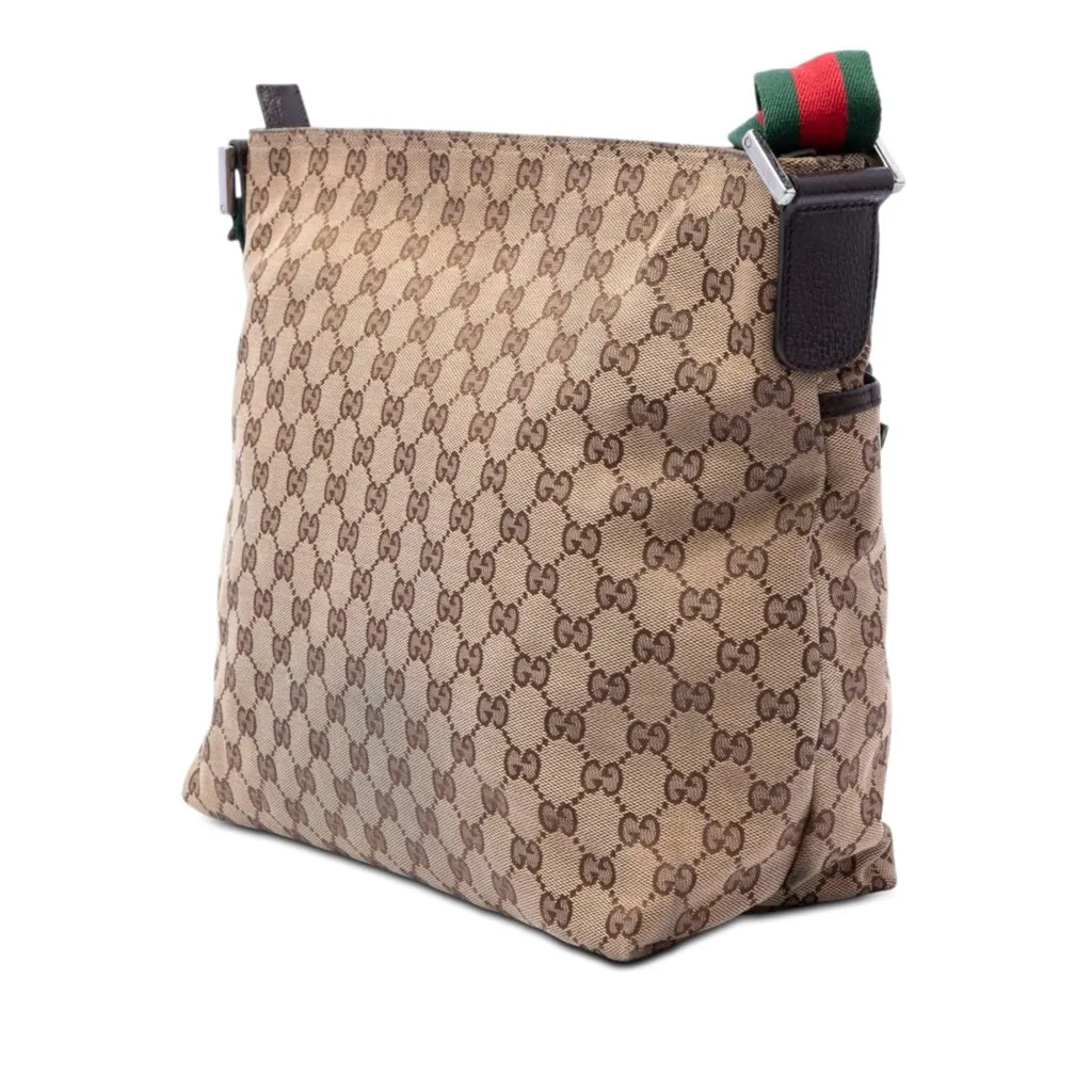 Gucci GG Canvas Web Crossbody Beige Very good - Back View