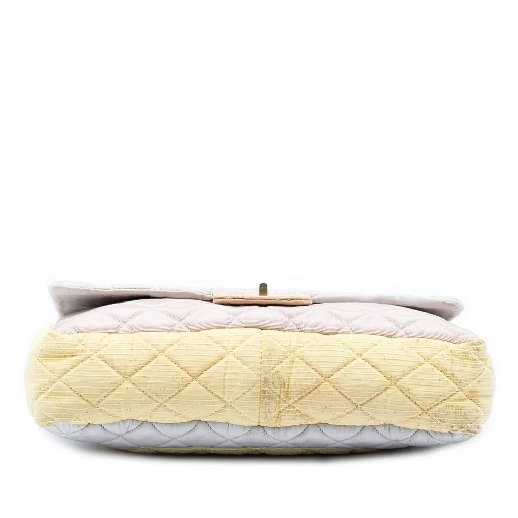 Chanel Tricolor Quilted Grosgrain Satin Reissue 2.55 Single Flap 227 Blue Very good - Inside View